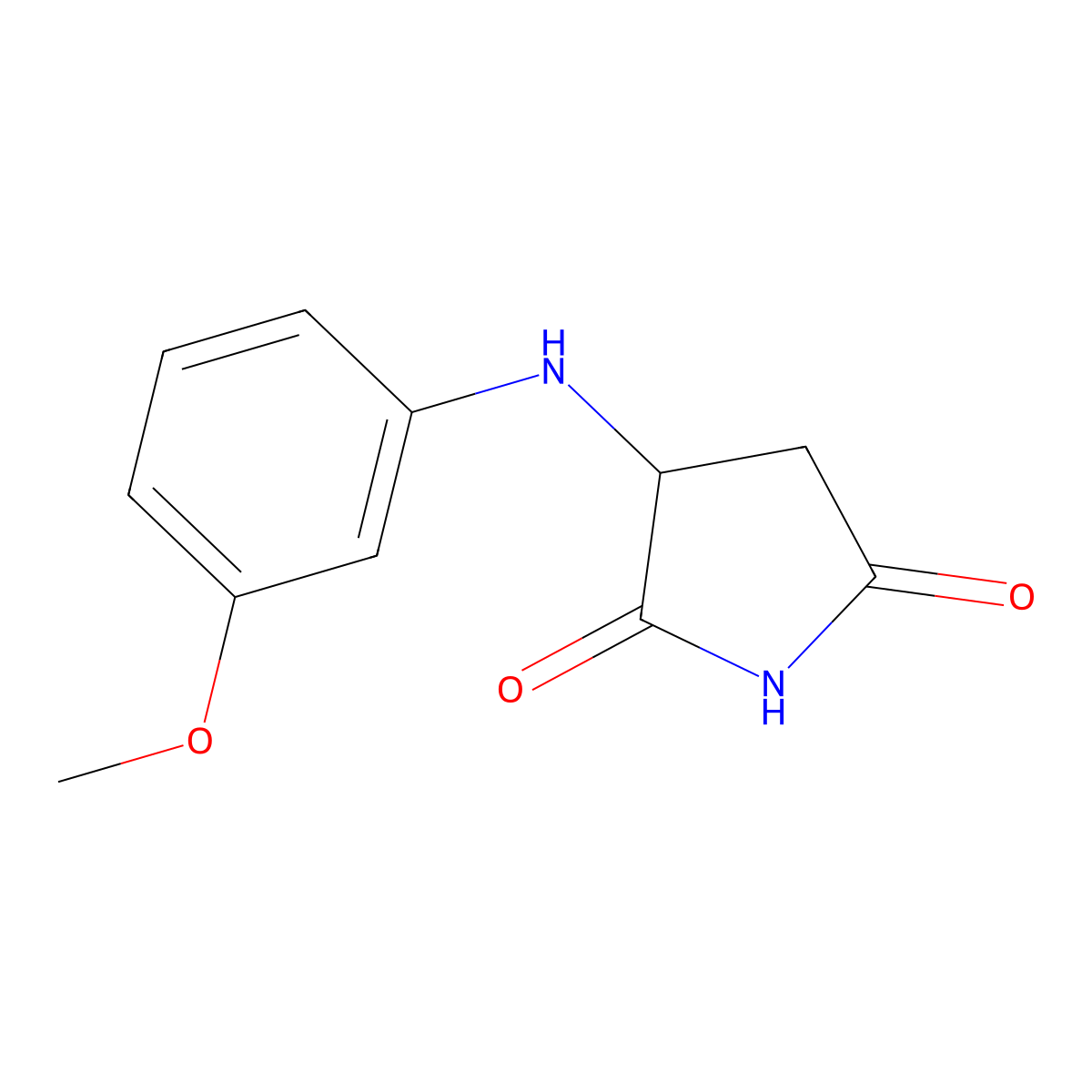 3-[(3-Methoxyphenyl)amino]pyrrolidine-2,5-dione molecular structure, CAS 1218258-52-6