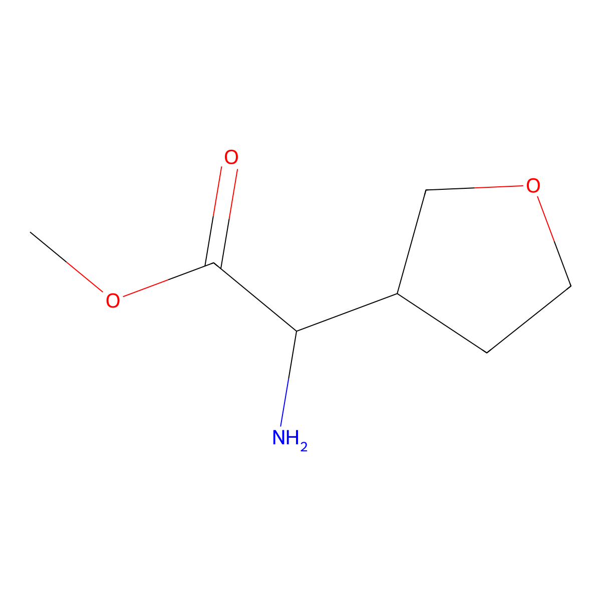 Methyl 2-amino-2-(oxolan-3-yl)acetate molecular structure, CAS 1218276-81-3