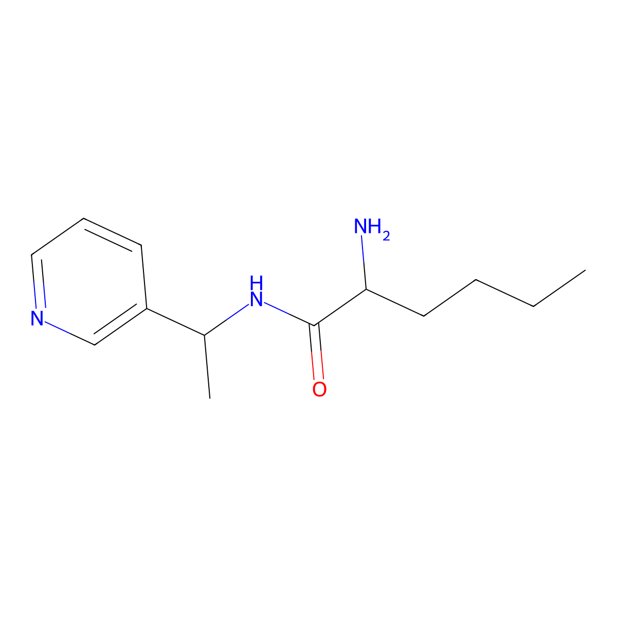 2-Amino-N-[1-(pyridin-3-YL)ethyl]hexanamide molecular structure, CAS 1218291-33-8