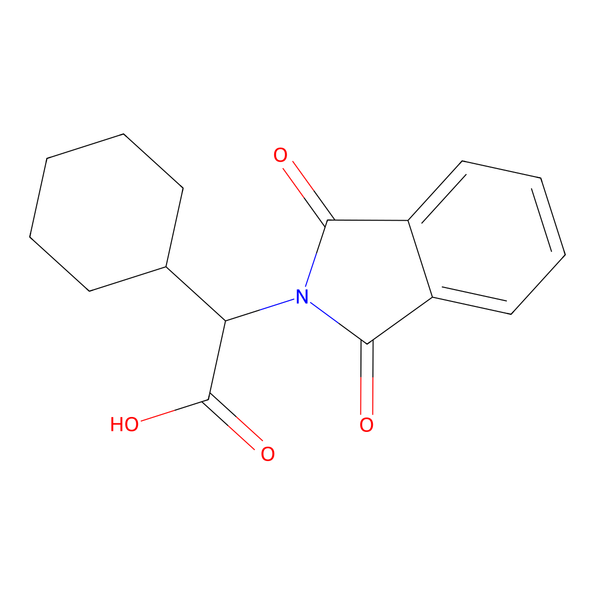 2-Cyclohexyl-2-(1,3-dioxoisoindolin-2-yl)acetic acid molecular structure, CAS 1218299-30-9