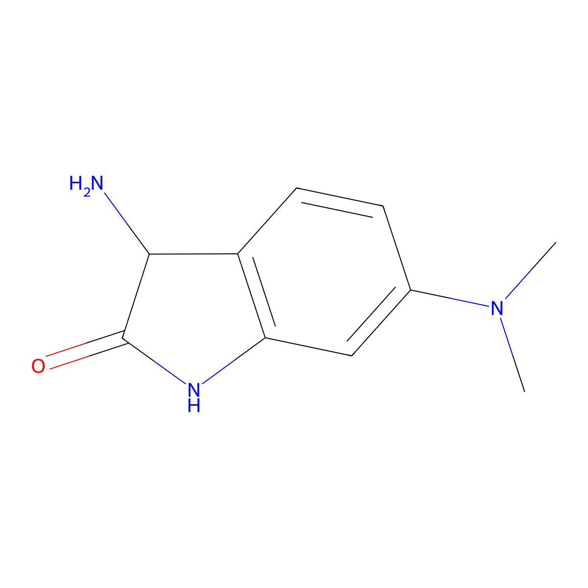 3-amino-6-(dimethylamino)-2,3-dihydro-1H-indol-2-one molecular structure, CAS 1218304-58-5