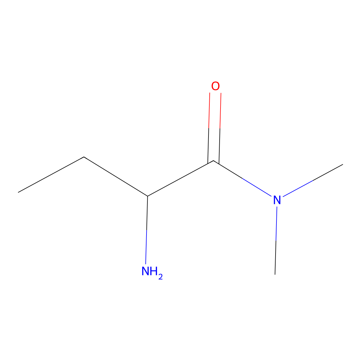 2-amino-N,N-dimethylbutanamide molecular structure, CAS 1218314-38-5