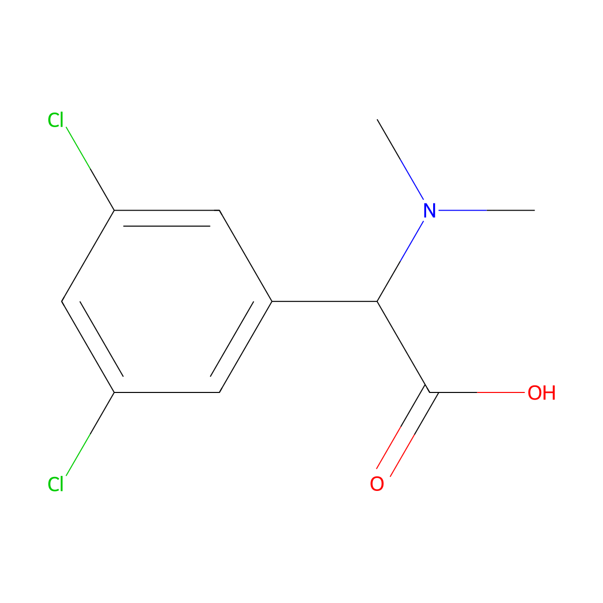 2-(3,5-Dichlorophenyl)-2-(dimethylamino)acetic acid molecular structure, CAS 1218320-00-3