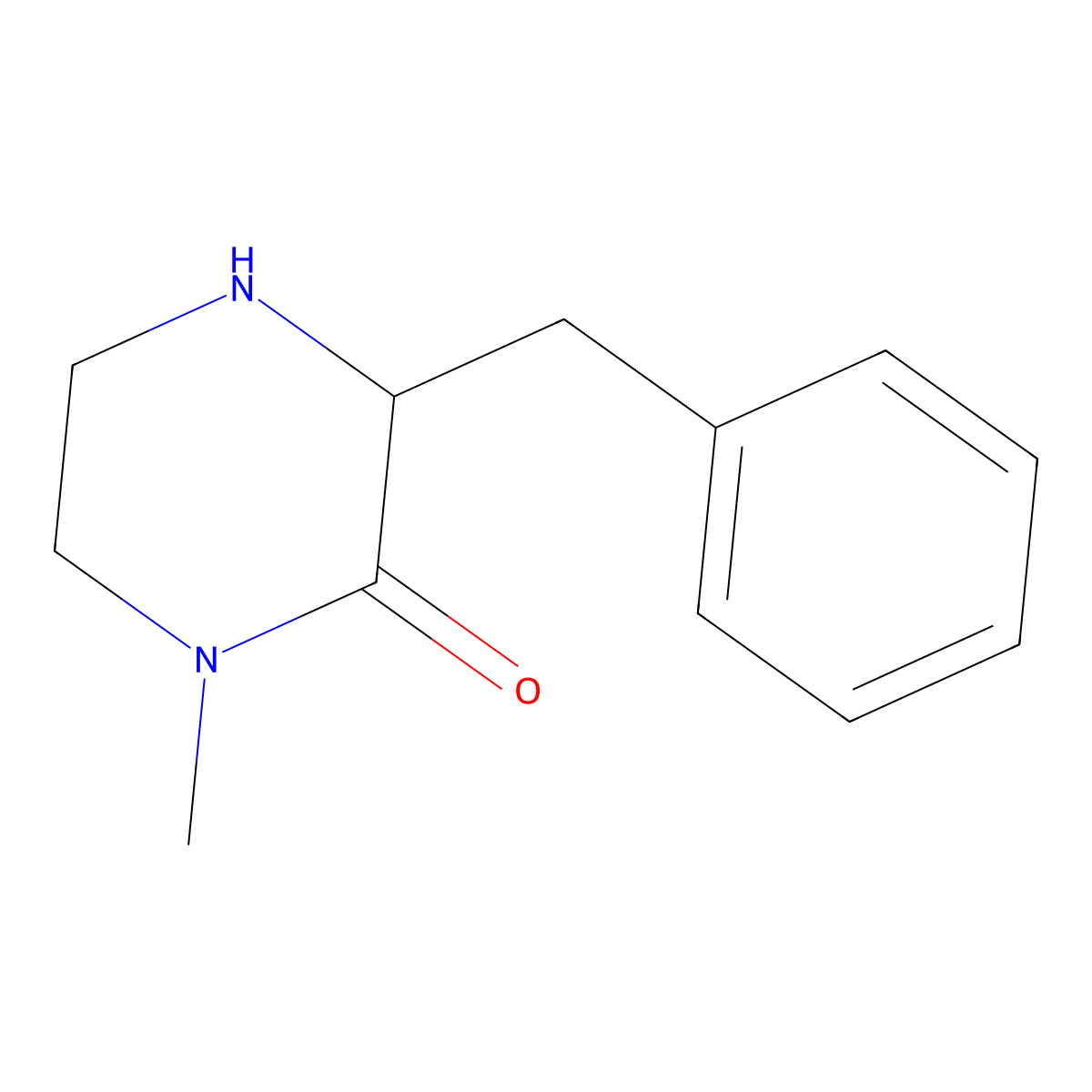 3-Benzyl-1-methylpiperazin-2-one molecular structure, CAS 1218325-31-5