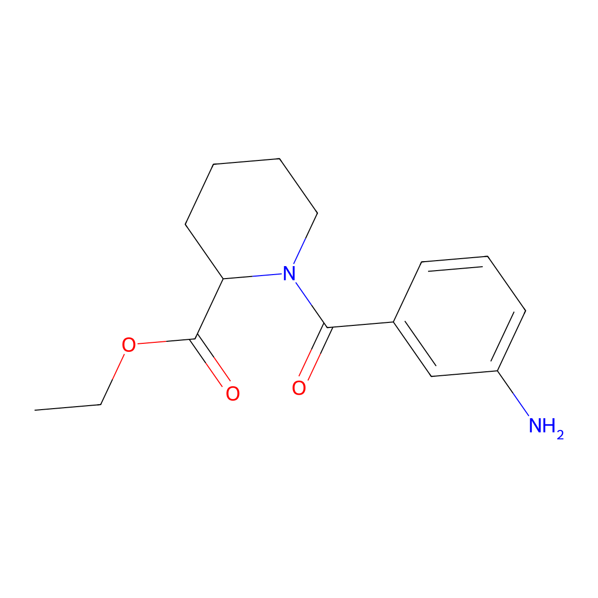 Ethyl 1-(3-aminobenzoyl)piperidine-2-carboxylate molecular structure, CAS 1218339-02-6