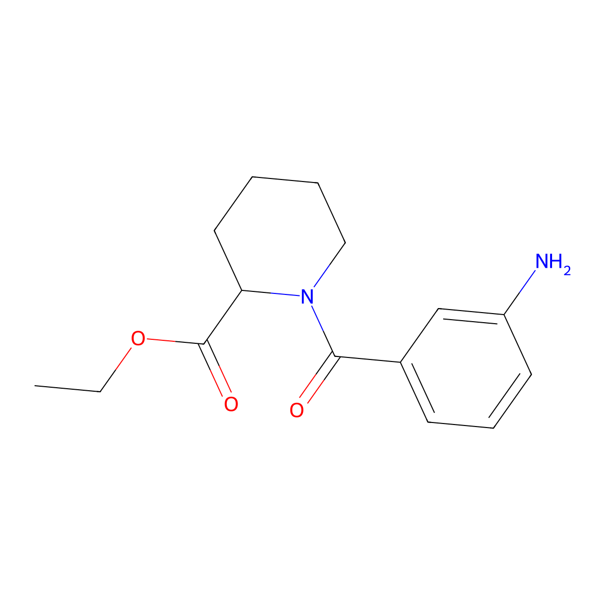 Ethyl 1-(3-aminobenzoyl)piperidine-2-carboxylate molecular structure, CAS 1218339-02-6
