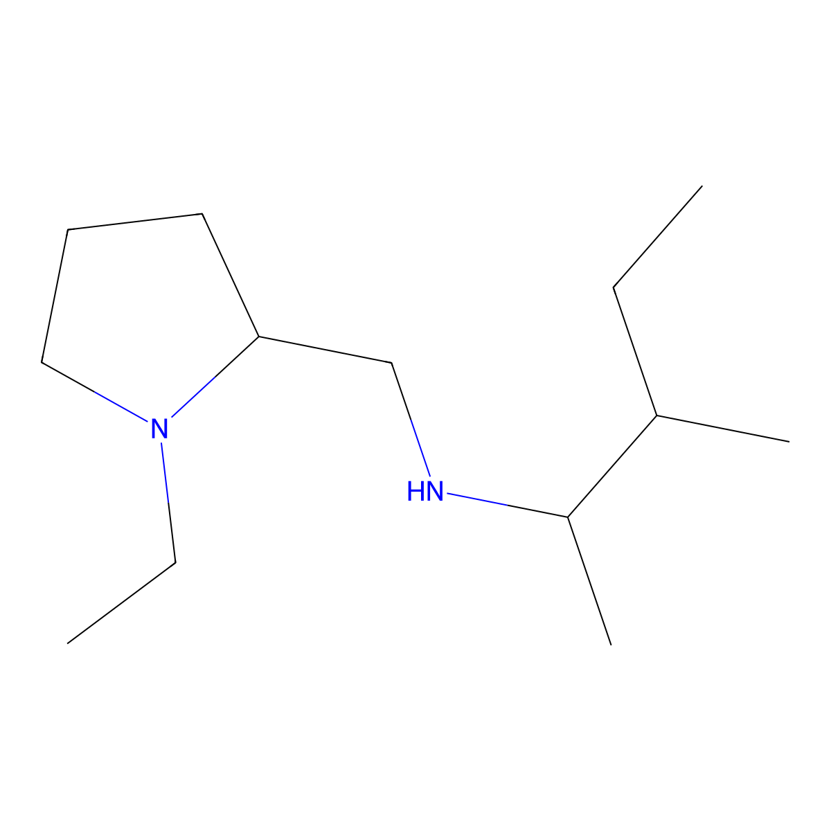[(1-Ethylpyrrolidin-2-yl)methyl](3-methylpentan-2-yl)amine molecular structure, CAS 1218340-13-6