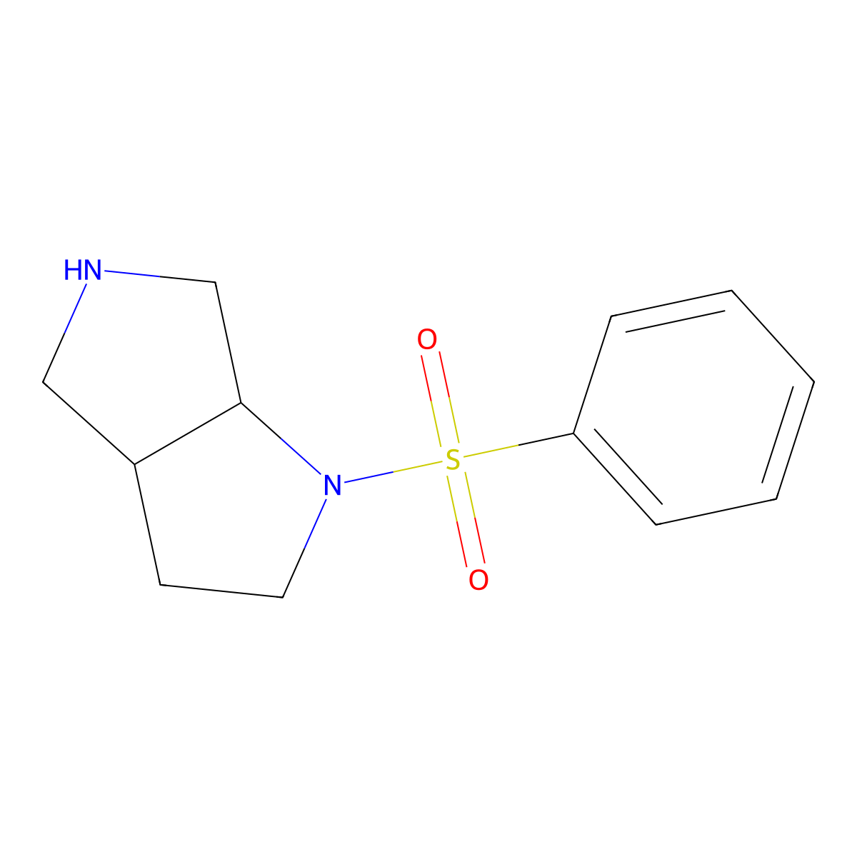 cis-1-(Phenylsulfonyl)octahydropyrrolo[3,4-b]pyrrole molecular structure, CAS 1218341-31-1