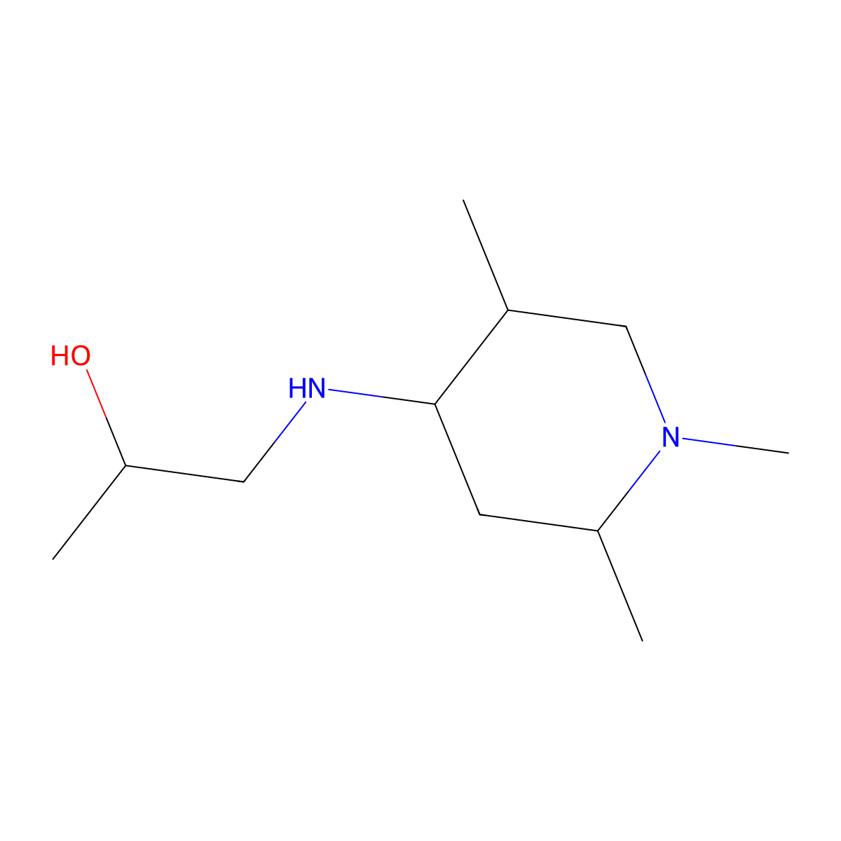 1-[(1,2,5-Trimethylpiperidin-4-yl)amino]propan-2-ol molecular structure, CAS 1218349-27-9