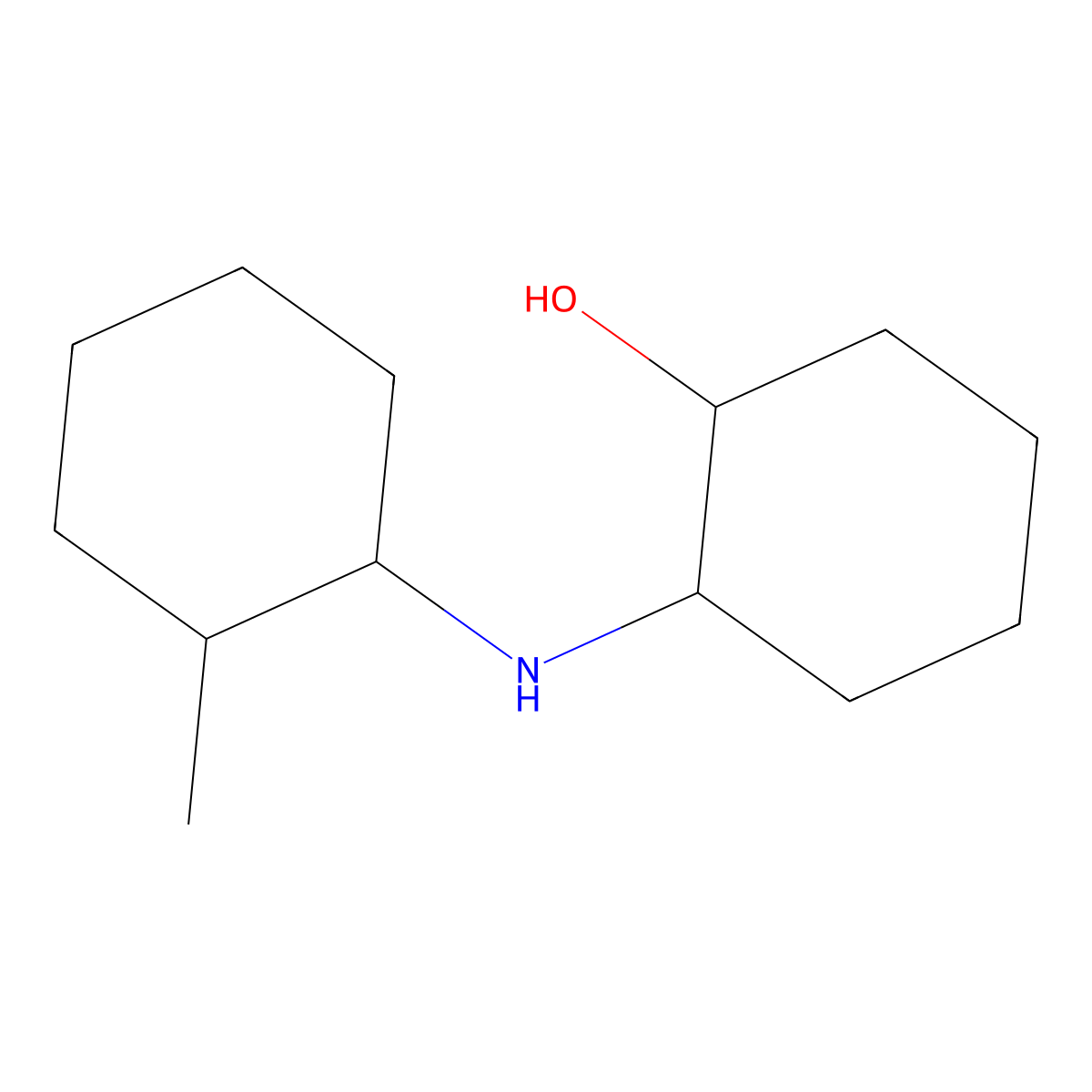 2-[(2-Methylcyclohexyl)amino]cyclohexan-1-ol molecular structure, CAS 1218364-38-5