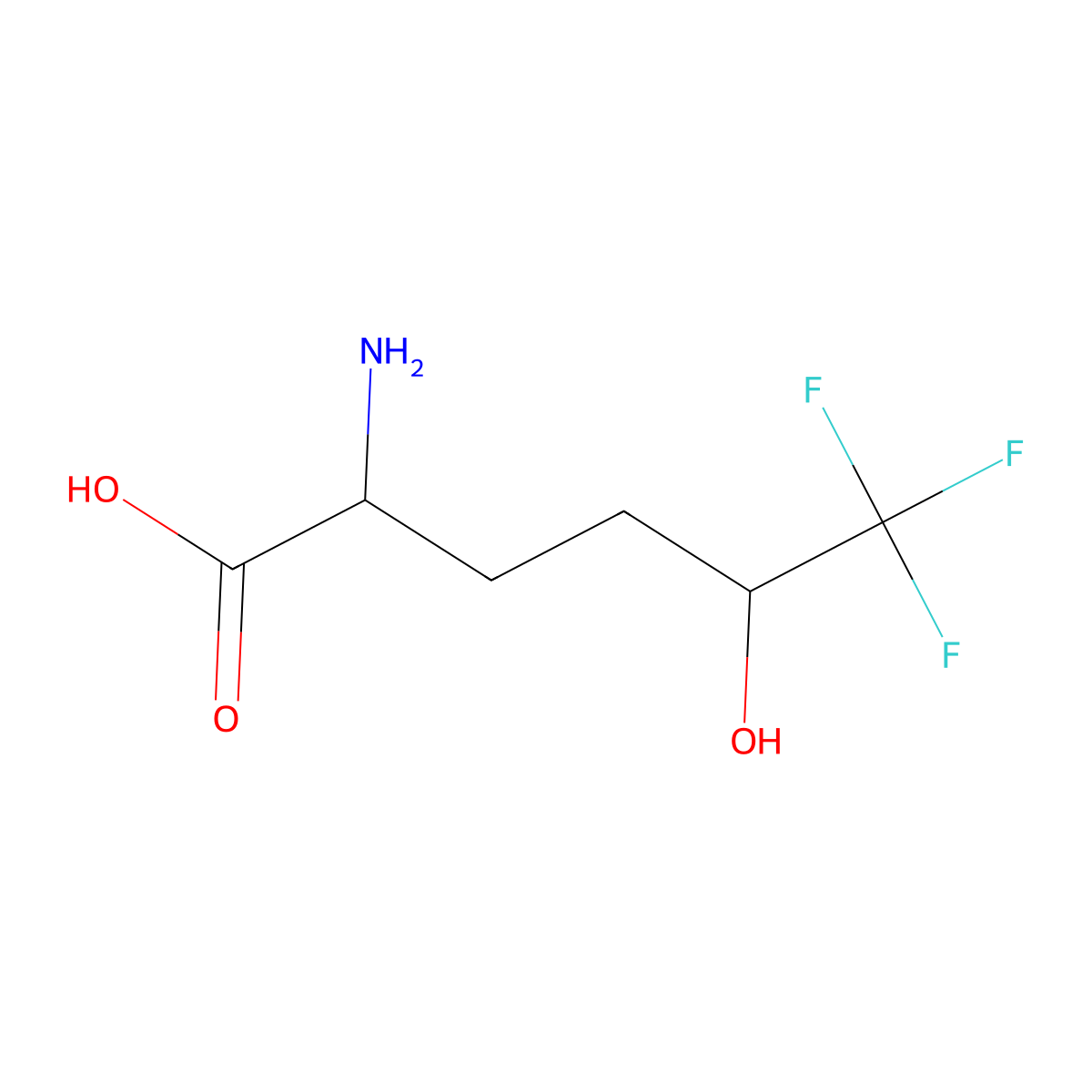 2-Amino-6,6,6-trifluoro-5-hydroxyhexanoic acid molecular structure, CAS 1218376-66-9
