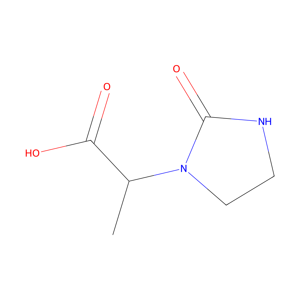 2-(2-Oxoimidazolidin-1-yl)propanoic acid molecular structure, CAS 1218387-56-4