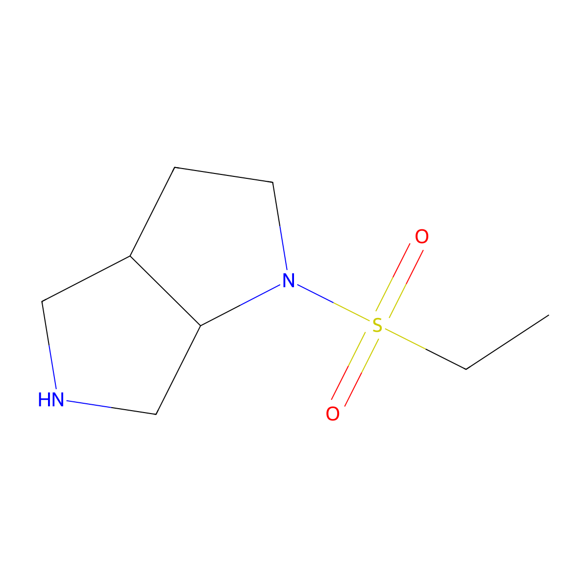 cis-1-(Ethylsulfonyl)octahydropyrrolo[3,4-b]pyrrole molecular structure, CAS 1218400-13-5