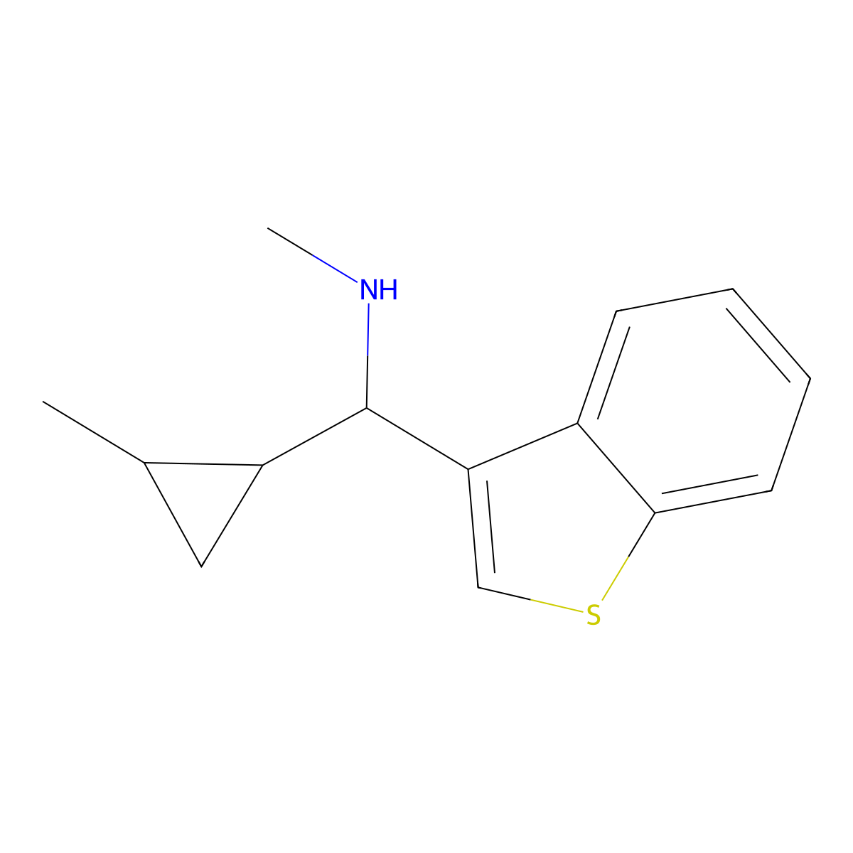 [1-Benzothiophen-3-yl(2-methylcyclopropyl)methyl](methyl)amine molecular structure, CAS 1218404-81-9