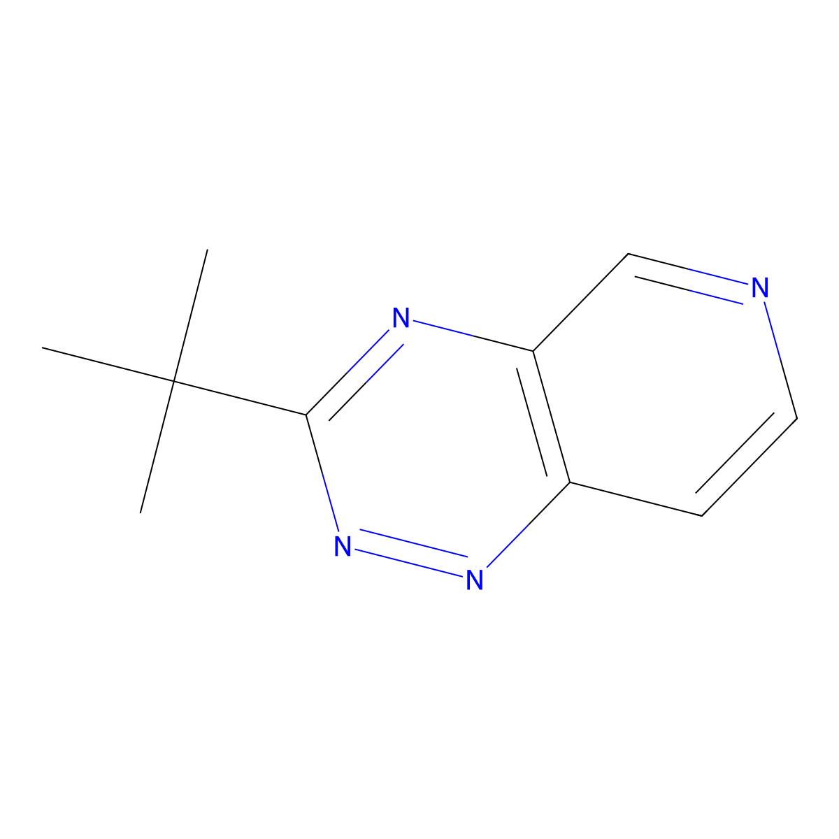 3-Tert-butylpyrido[3,4-e][1,2,4]triazine molecular structure, CAS 121845-47-4