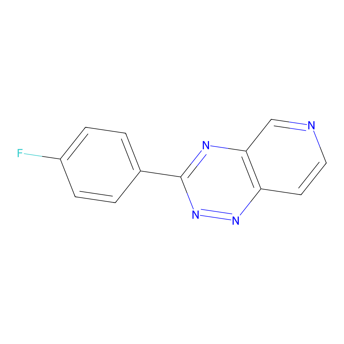 3-(4-Fluorophenyl)pyrido[3,4-e][1,2,4]triazine molecular structure, CAS 121845-55-4