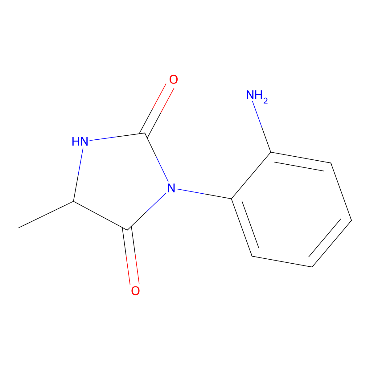 3-(2-Aminophenyl)-5-methylimidazolidine-2,4-dione molecular structure, CAS 1218456-21-3