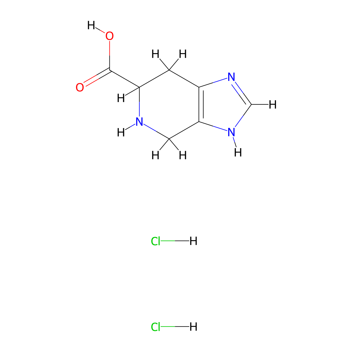 4,5,6,7-Tetrahydro-1H-imidazo[4,5-c]pyridine-6-carboxylic acid dihydrochloride molecular structure, CAS 1218463-60-5