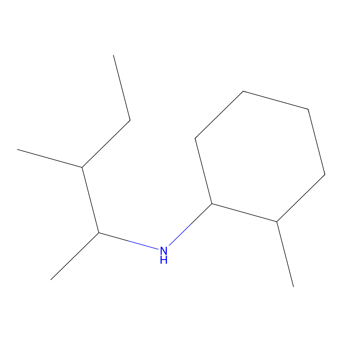2-methyl-N-(3-methylpentan-2-yl)cyclohexan-1-amine molecular structure, CAS 1218464-27-7
