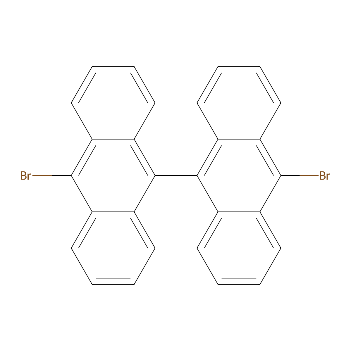 10,10'-Dibromo-9,9'-bianthracene molecular structure, CAS 121848-75-7