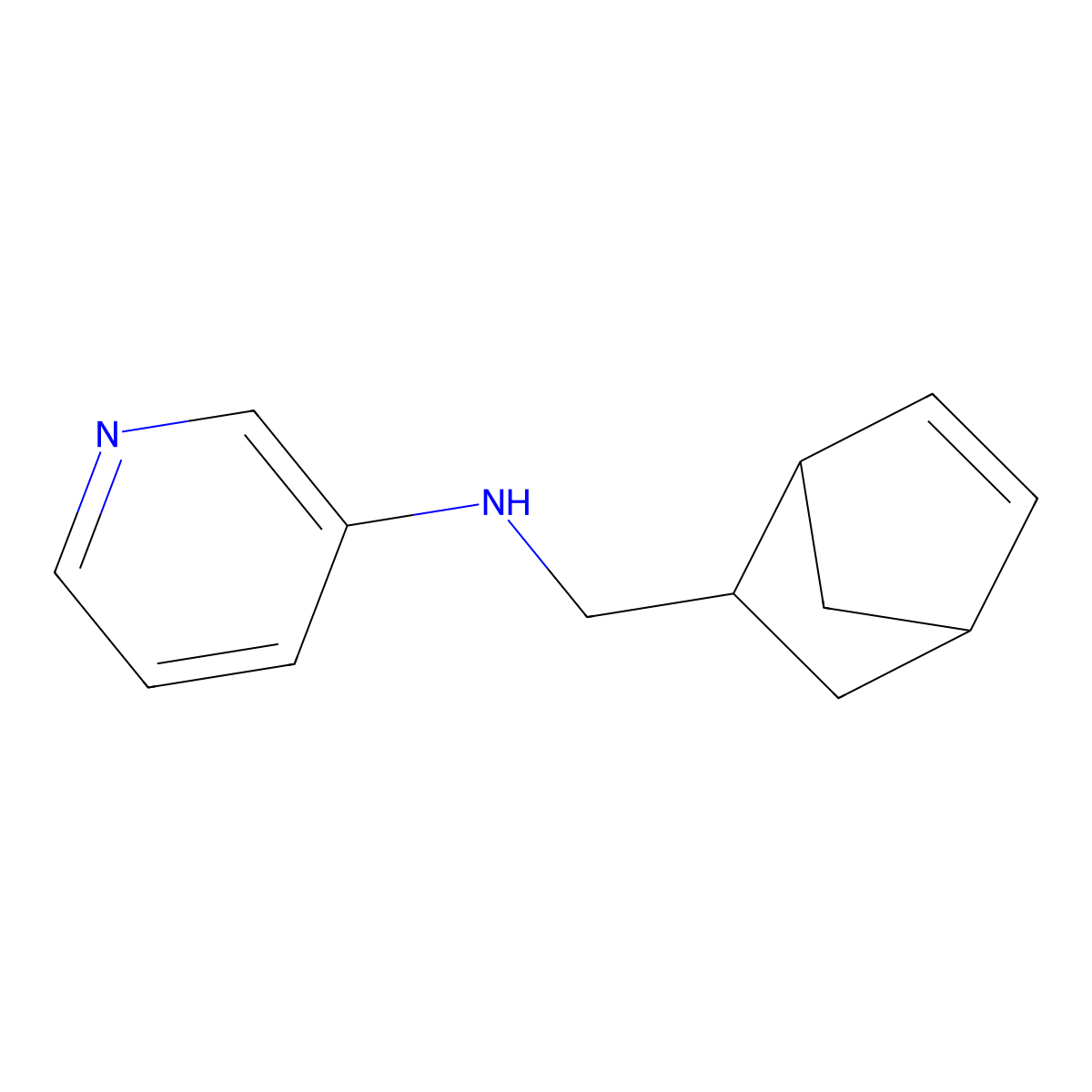 N-({bicyclo[2.2.1]hept-5-en-2-yl}methyl)pyridin-3-amine molecular structure, CAS 1218493-67-4
