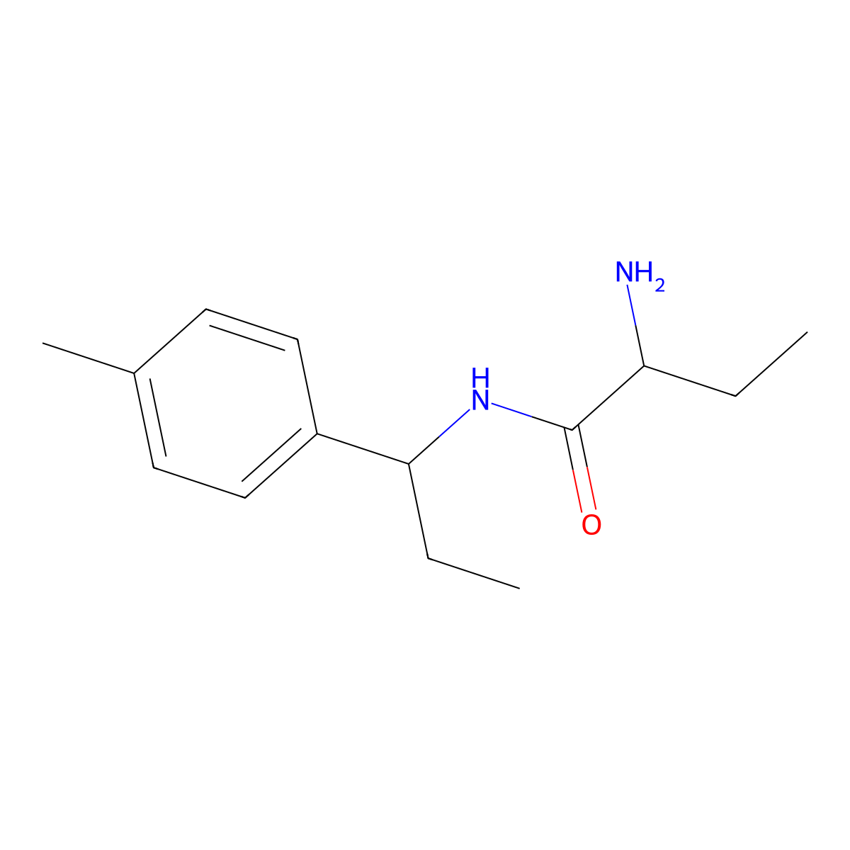 2-amino-N-[1-(4-methylphenyl)propyl]butanamide molecular structure, CAS 1218493-92-5