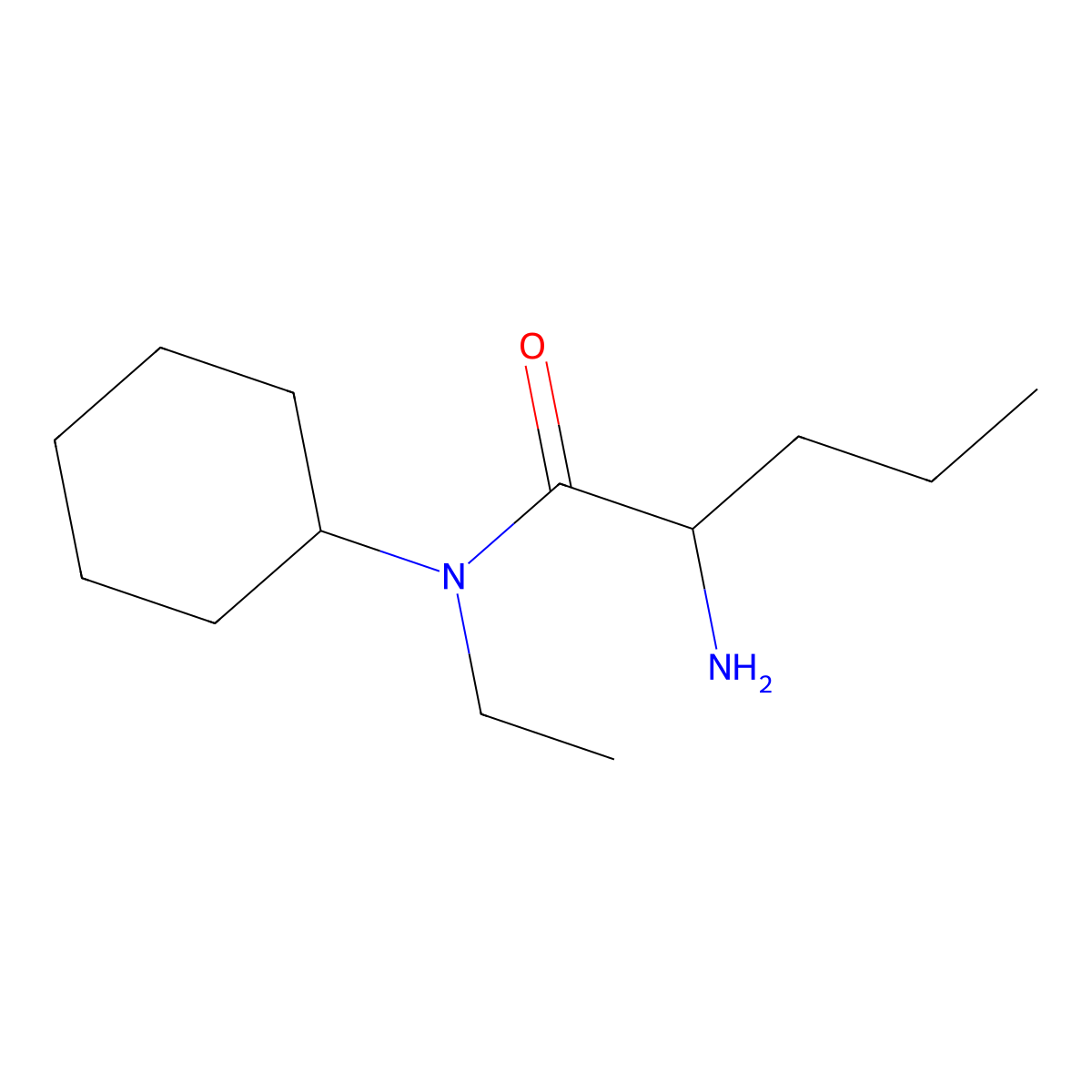 2-amino-N-cyclohexyl-N-ethylpentanamide molecular structure, CAS 1218503-57-1