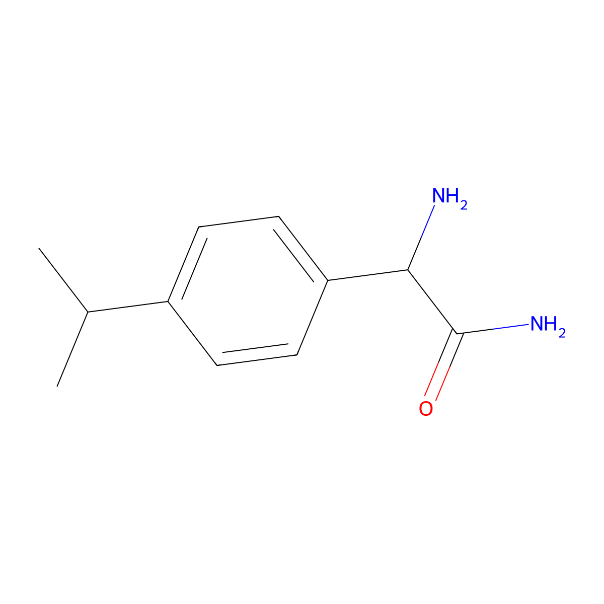 2-Amino-2-(4-isopropylphenyl)acetamide molecular structure, CAS 1218506-34-3