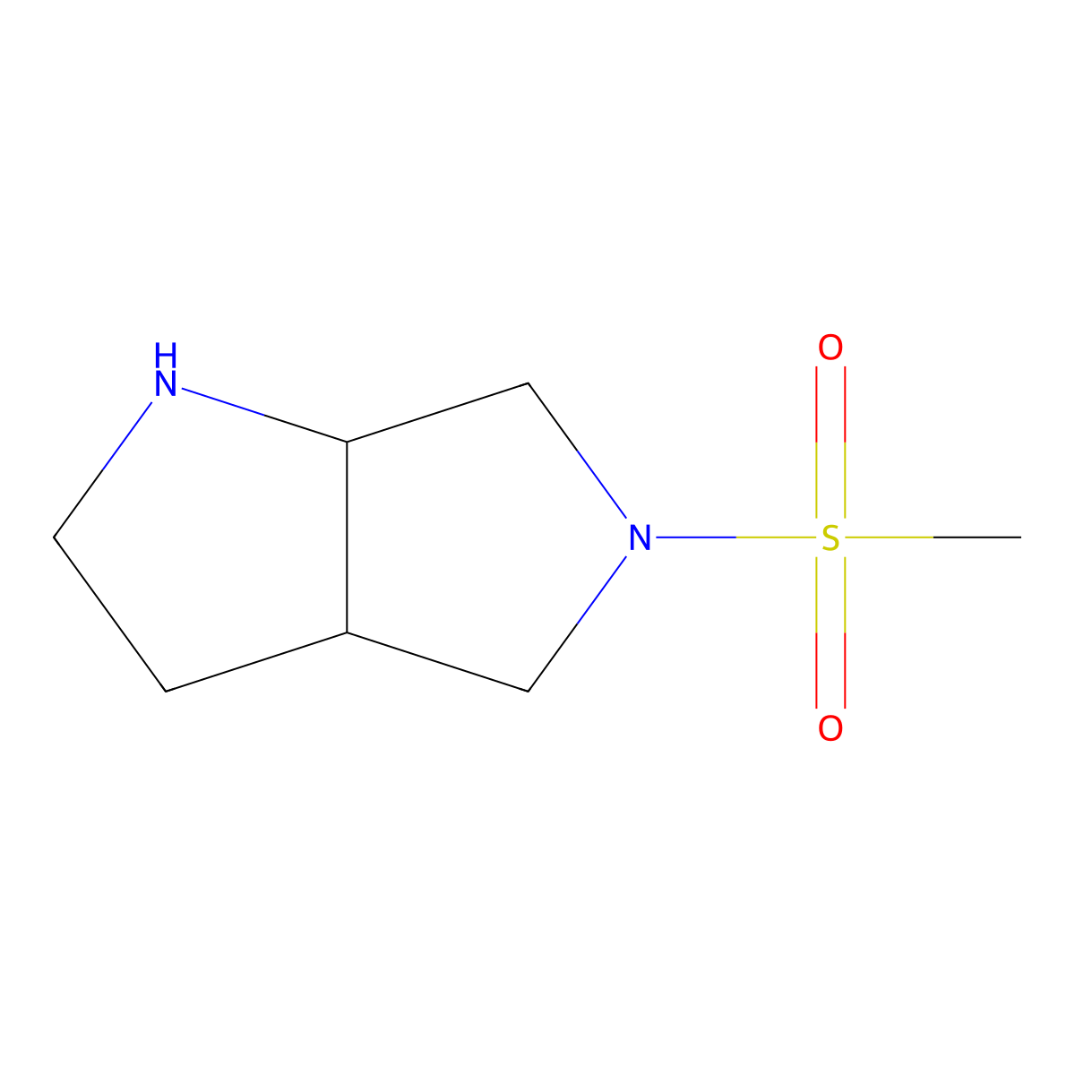 (3aS,6aS)-5-(Methylsulfonyl)octahydropyrrolo[3,4-b]pyrrole molecular structure, CAS 1218522-35-0