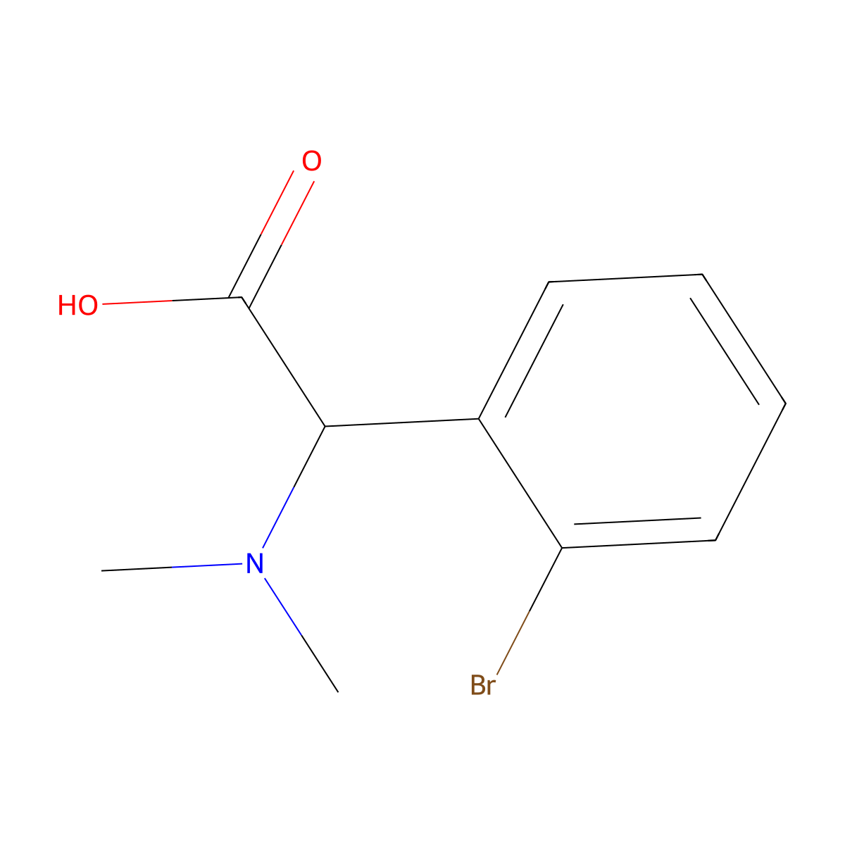 2-(2-Bromophenyl)-2-(dimethylamino)acetic acid molecular structure, CAS 1218529-41-9