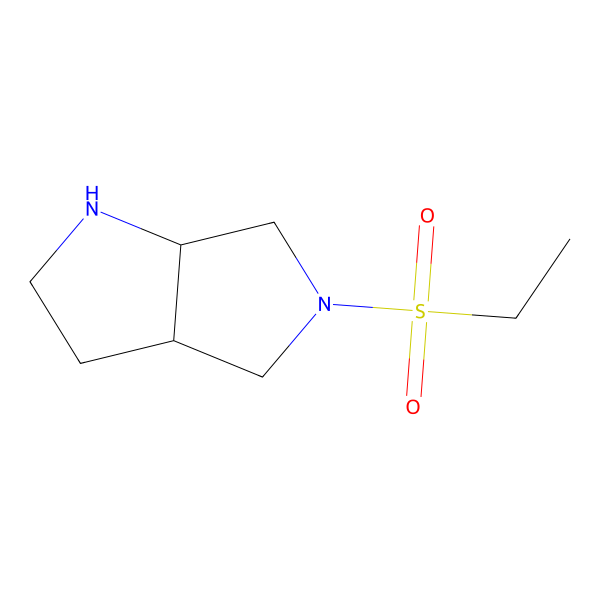 cis-5-(Ethylsulfonyl)octahydropyrrolo[3,4-b]pyrrole molecular structure, CAS 1218536-03-8