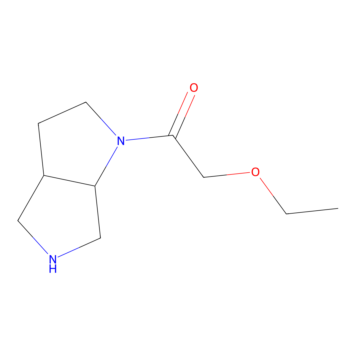 2-Ethoxy-1-(cis-hexahydropyrrolo[3,4-b]pyrrol-1(2H)-yl)ethanone molecular structure, CAS 1218539-73-1
