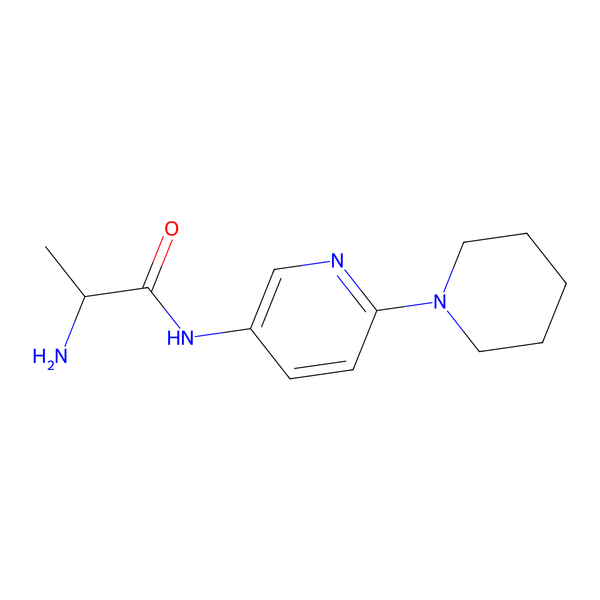 2-Amino-N-[6-(piperidin-1-yl)pyridin-3-yl]propanamide molecular structure, CAS 1218555-35-1