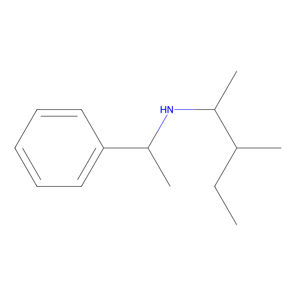 (3-Methylpentan-2-yl)(1-phenylethyl)amine molecular structure, CAS 1218559-58-0