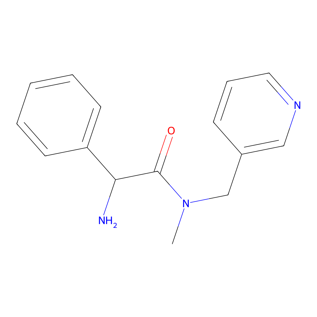 2-amino-N-methyl-2-phenyl-N-[(pyridin-3-yl)methyl]acetamide molecular structure, CAS 1218560-19-0