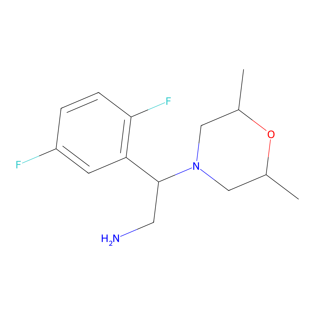 2-(2,5-Difluorophenyl)-2-(2,6-dimethylmorpholino)ethanamine molecular structure, CAS 1218568-26-3