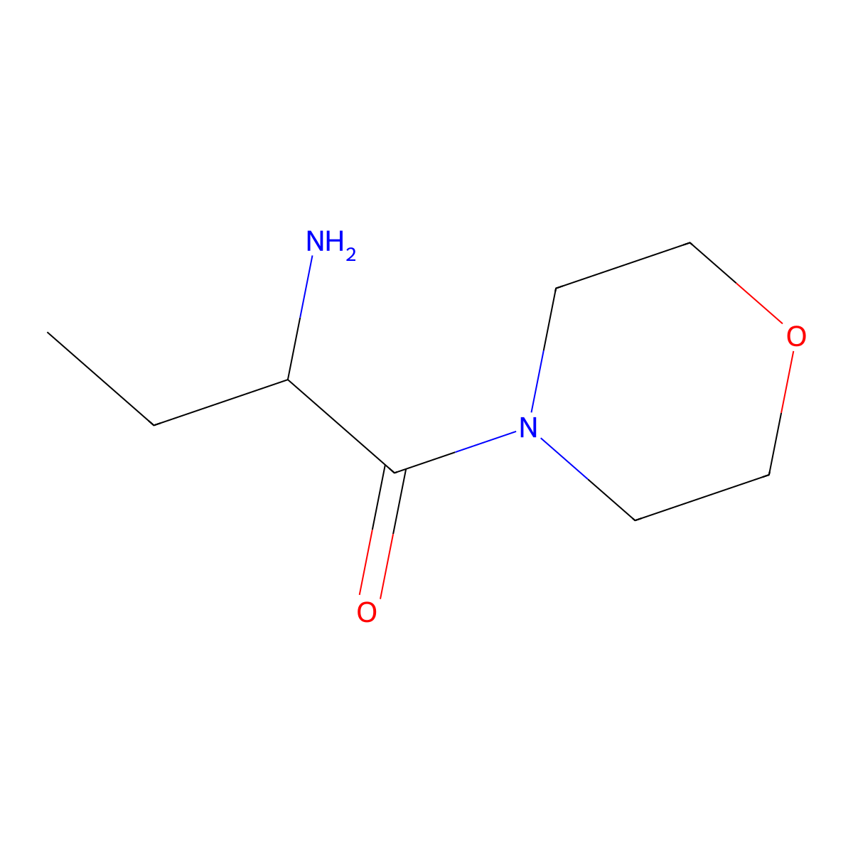 2-Amino-1-(morpholin-4-yl)butan-1-one molecular structure, CAS 1218569-50-6