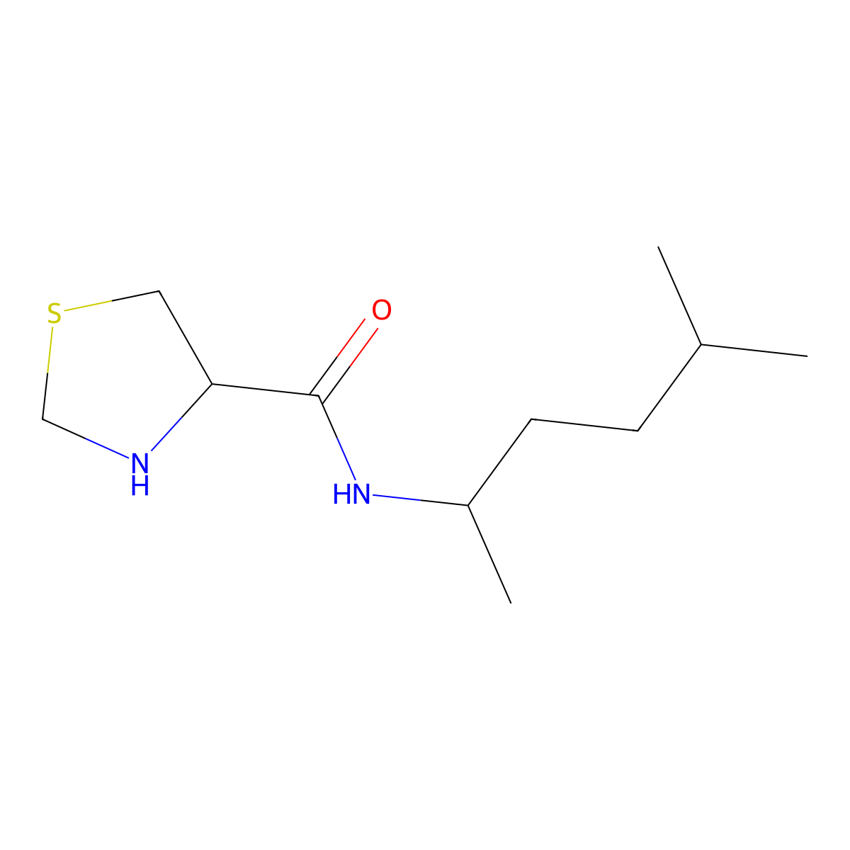 N-(5-methylhexan-2-yl)-1,3-thiazolidine-4-carboxamide molecular structure, CAS 1218569-52-8