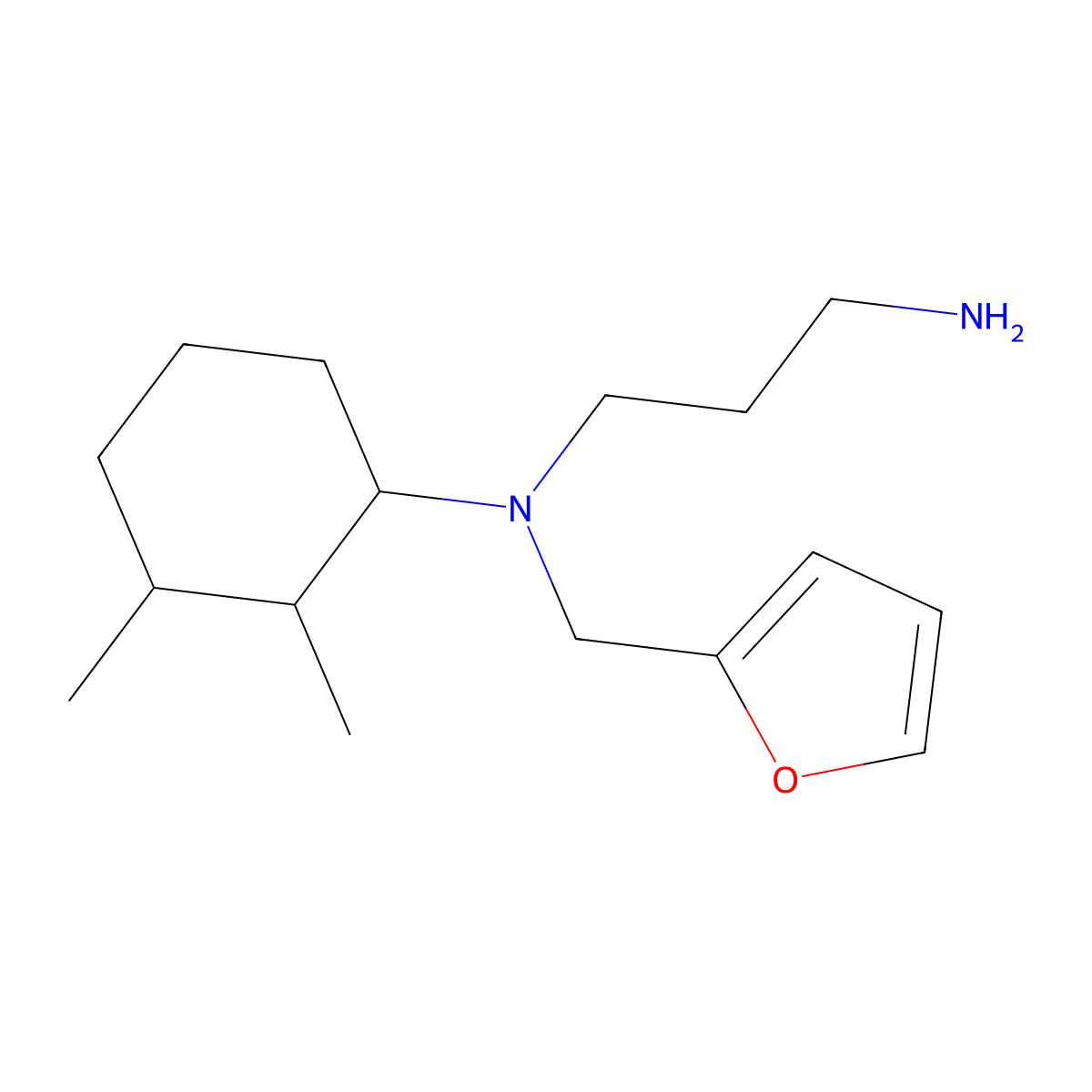 N-(2,3-Dimethylcyclohexyl)-N-(2-furylmethyl)propane-1,3-diamine molecular structure, CAS 1218573-28-4