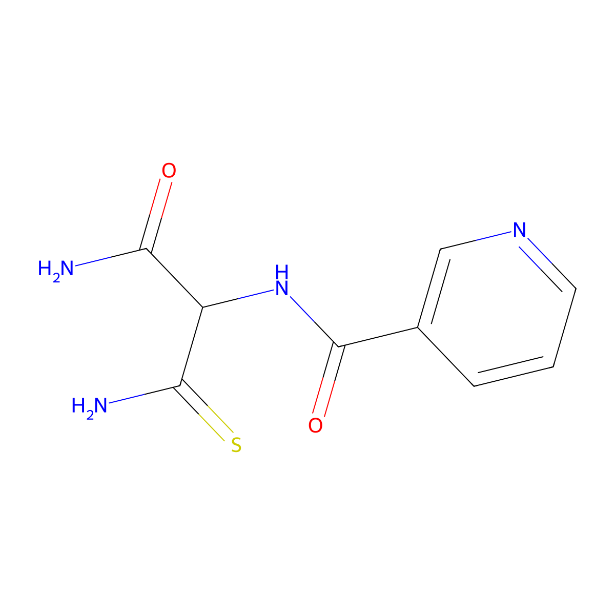 N-[2-amino-1-(aminocarbonothioyl)-2-oxoethyl]nicotinamide molecular structure, CAS 1218579-08-8