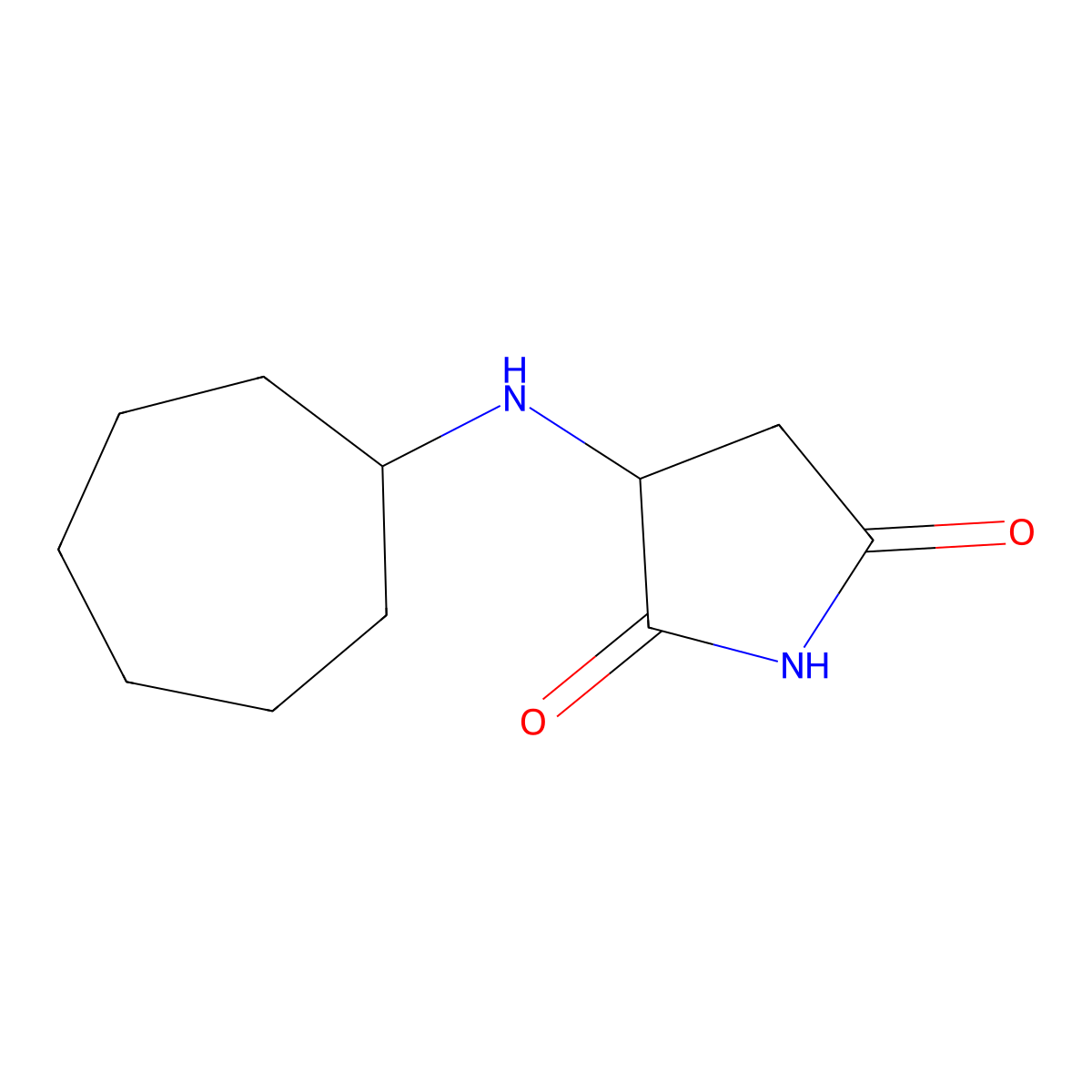 3-(Cycloheptylamino)pyrrolidine-2,5-dione molecular structure, CAS 1218582-07-0