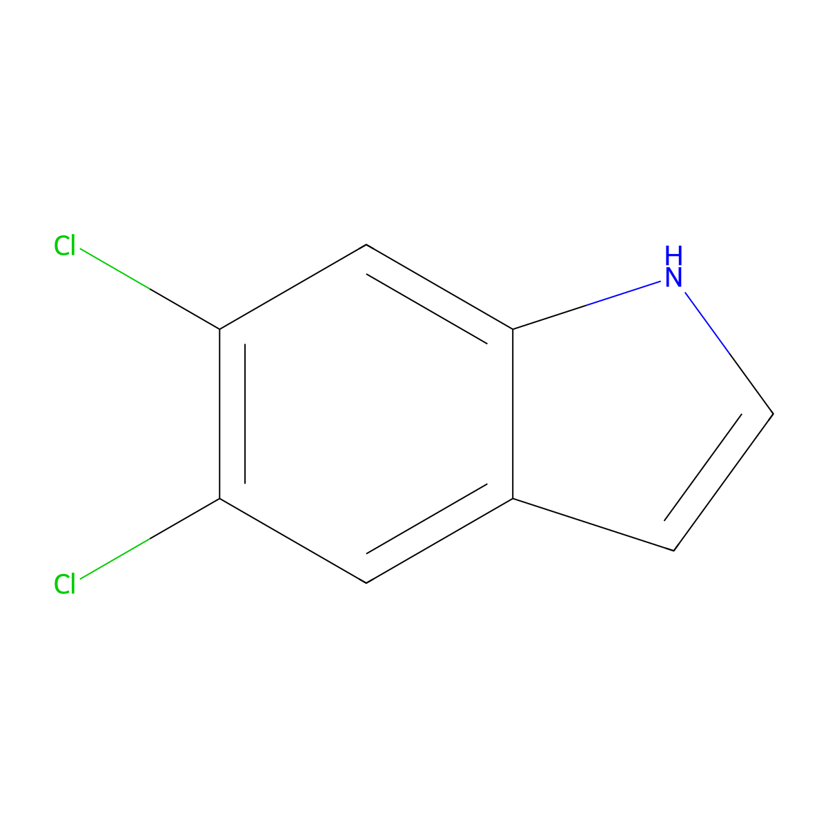 5,6-Dichloro-1H-indole molecular structure, CAS 121859-57-2