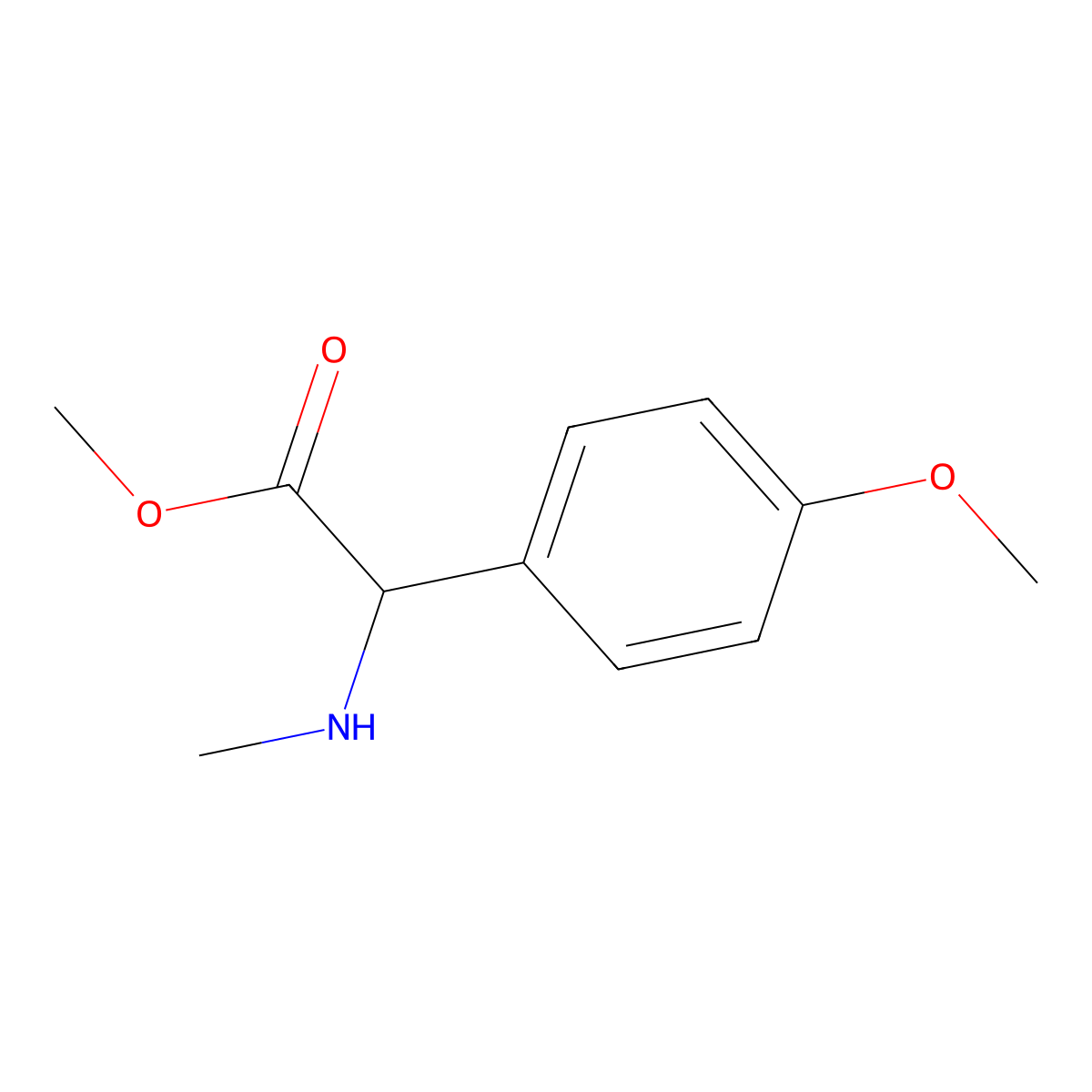 Methyl 4-methoxy-alpha-(methylamino)benzeneacetate molecular structure, CAS 1218600-41-9