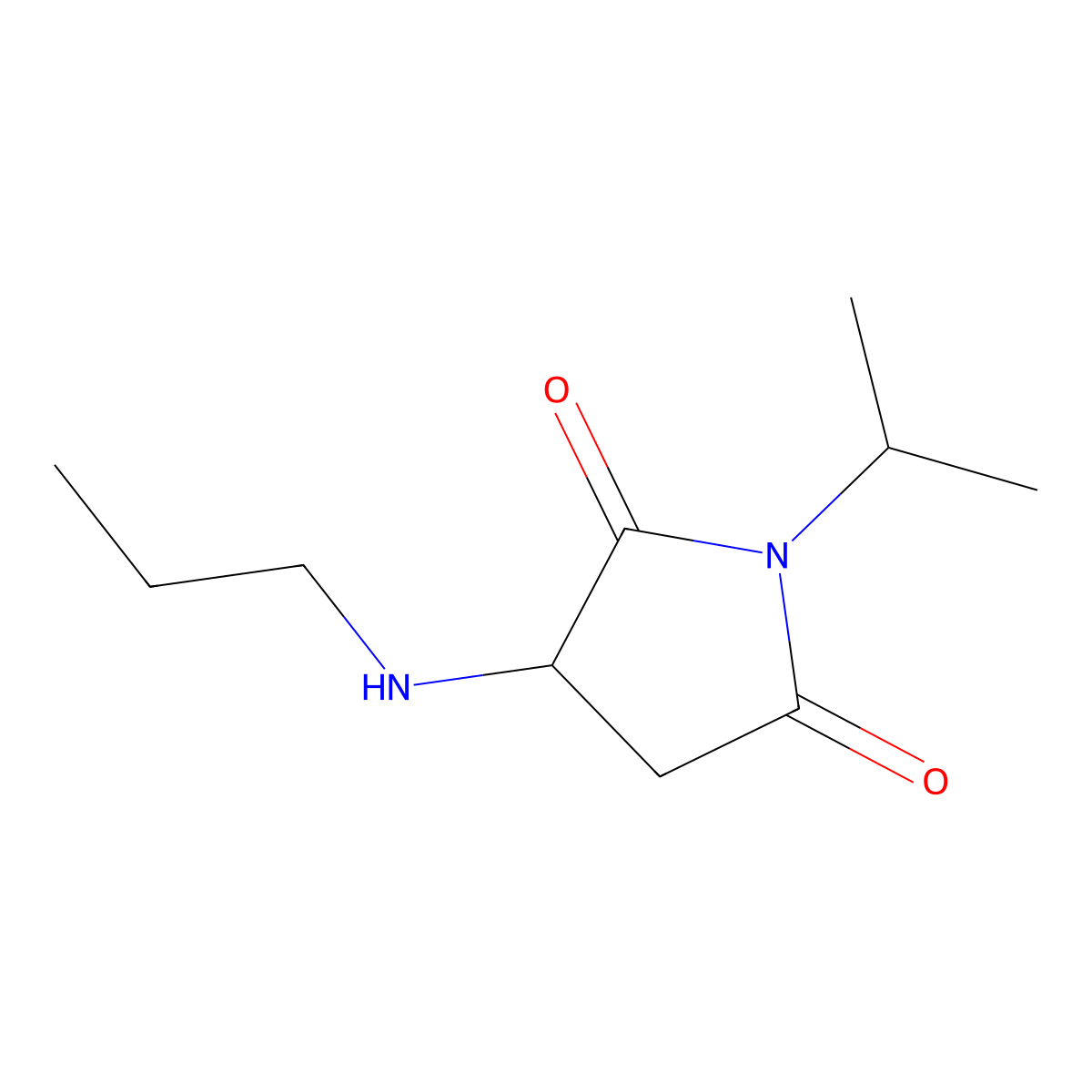 1-(Propan-2-yl)-3-(propylamino)pyrrolidine-2,5-dione molecular structure, CAS 1218600-88-4