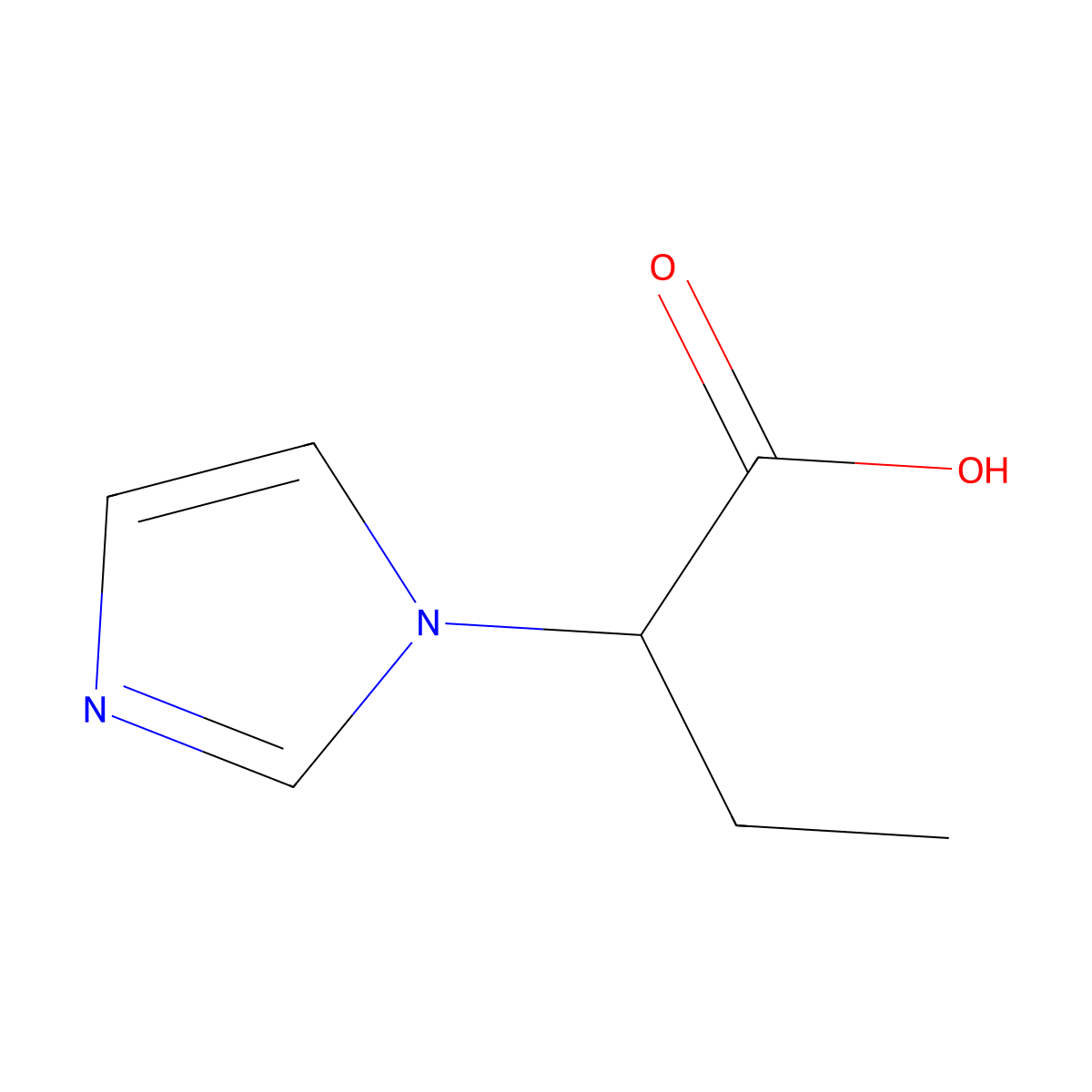 2-(1H-imidazol-1-yl)butanoic acid molecular structure, CAS 1218602-78-8