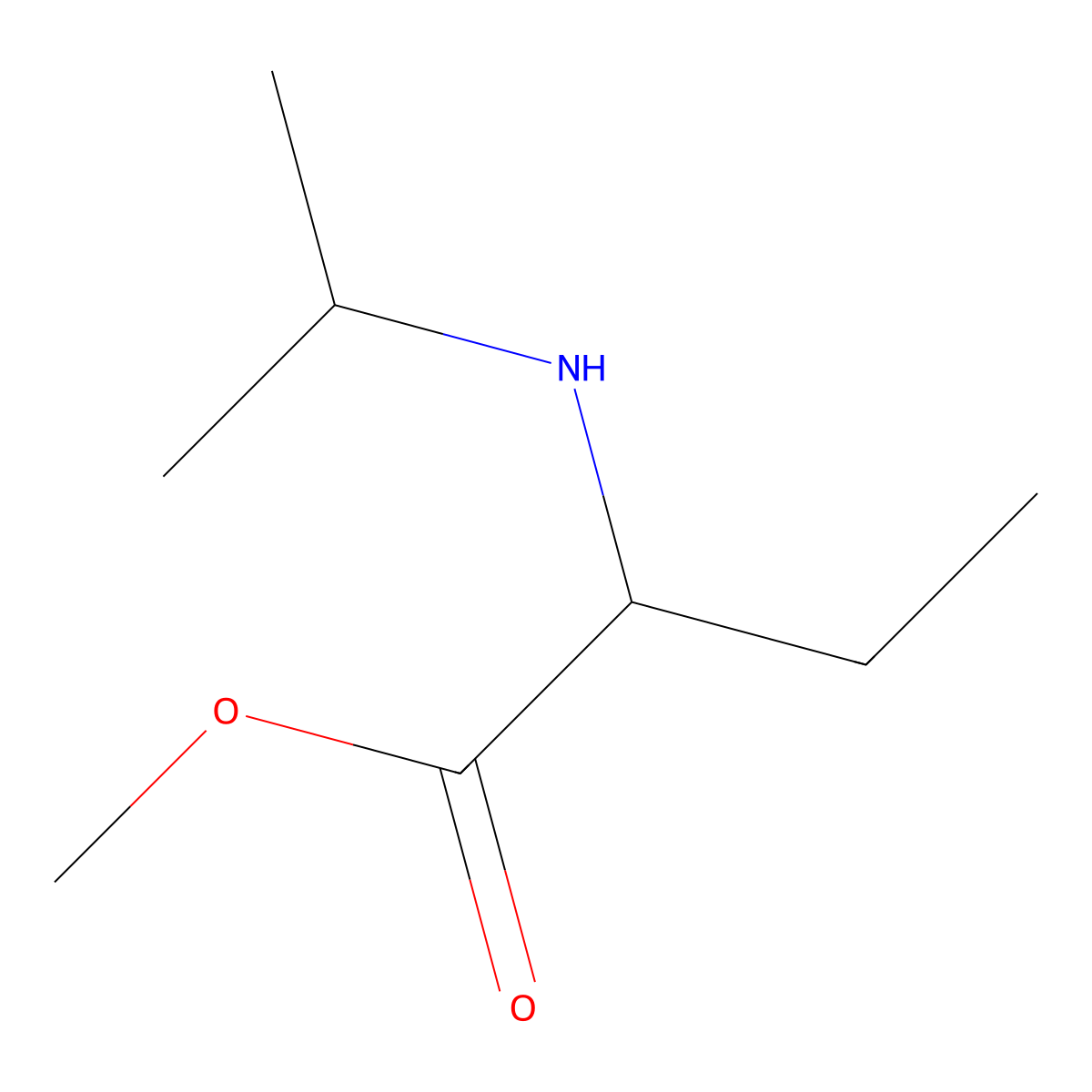 Methyl 2-(isopropylamino)butanoate molecular structure, CAS 1218602-79-9