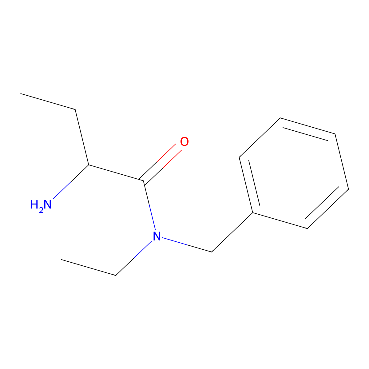 2-amino-N-benzyl-N-ethylbutanamide molecular structure, CAS 1218604-65-9
