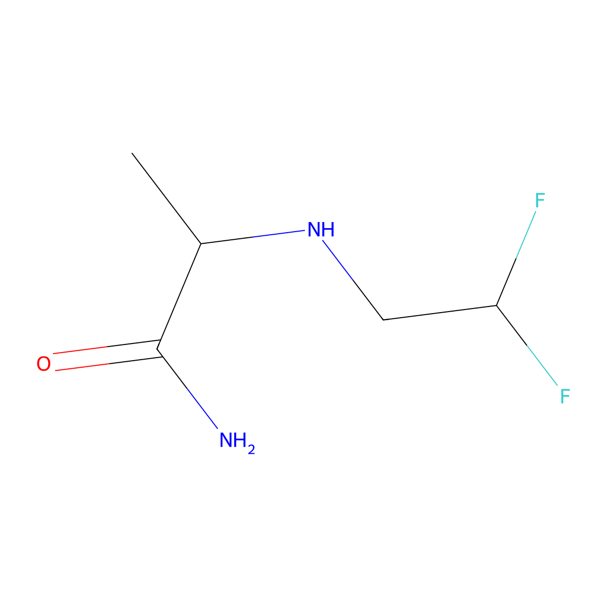 2-[(2,2-Difluoroethyl)amino]propanamide molecular structure, CAS 1218608-88-8