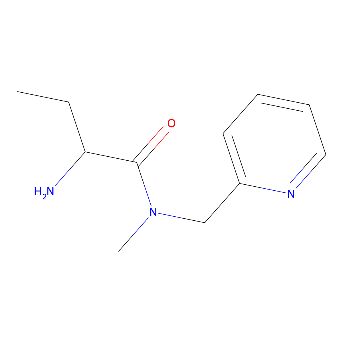 2-amino-N-methyl-N-(pyridin-2-ylmethyl)butanamide molecular structure, CAS 1218614-30-2