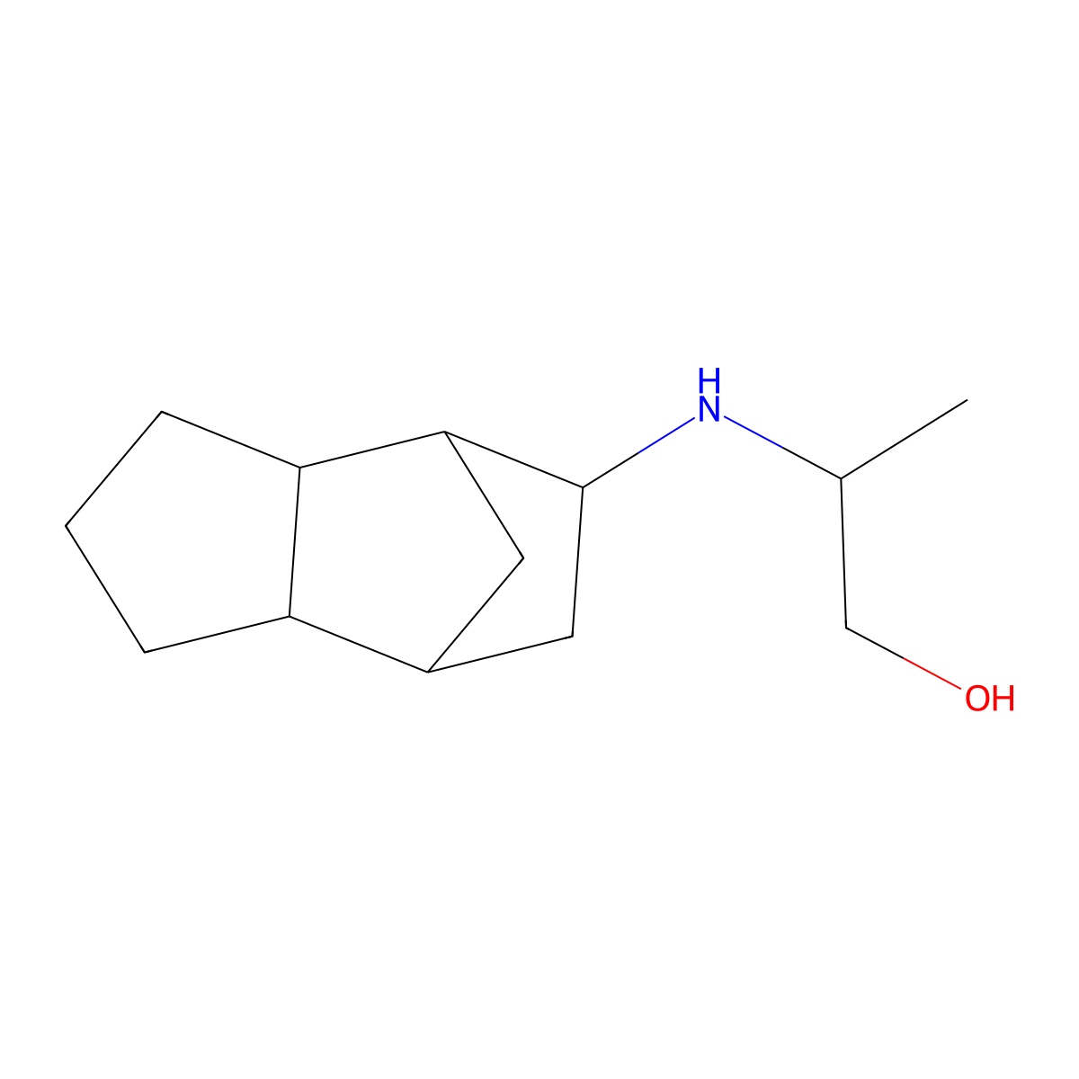 2-((Octahydro-1h-4,7-methanoinden-5-yl)amino)propan-1-ol molecular structure, CAS 1218624-73-7